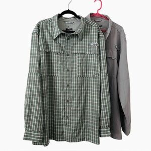 Habit Fishing Outdoor Shirts Vented Long Sleeve 40+ SPF Men’s 2XL XXL Set of 2